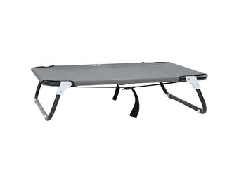 vidaXL Hondenbed Lichtgrijs m Oxford Stof en Staal