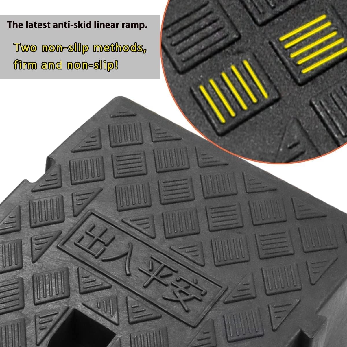 Curb Ramps, Gemaakt Van Stevig Kunststof, 2 Stuks Draagbaar Car Ramps Stoeprand Helling Voor Opritten, Trottoirs, Motoren, Scooters, Auto's, Met 2 Verlengbouten - Maat 27 x 25 x 13 cm