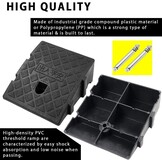 Curb Ramps, Gemaakt Van Stevig Kunststof, 2 Stuks Draagbaar Car Ramps Stoeprand Helling Voor Opritten, Trottoirs, Motoren, Scooters, Auto's, Met 2 Verlengbouten - Maat 27 x 25 x 13 cm