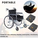 Curb Ramps, Gemaakt Van Stevig Kunststof, 2 Stuks Draagbaar Car Ramps Stoeprand Helling Voor Opritten, Trottoirs, Motoren, Scooters, Auto's, Met 2 Verlengbouten - Maat 27 x 25 x 13 cm