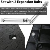 Curb Ramps, Gemaakt Van Stevig Kunststof, 2 Stuks Draagbaar Car Ramps Stoeprand Helling Voor Opritten, Trottoirs, Motoren, Scooters, Auto's, Met 2 Verlengbouten - Maat 27 x 25 x 13 cm