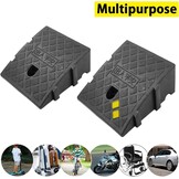 Curb Ramps, Gemaakt Van Stevig Kunststof, 2 Stuks Draagbaar Car Ramps Stoeprand Helling Voor Opritten, Trottoirs, Motoren, Scooters, Auto's, Met 2 Verlengbouten - Maat 27 x 25 x 13 cm