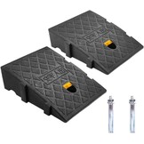 Curb Ramps, Gemaakt Van Stevig Kunststof, 2 Stuks Draagbaar Car Ramps Stoeprand Helling Voor Opritten, Trottoirs, Motoren, Scooters, Auto's, Met 2 Verlengbouten - Maat 27 x 25 x 13 cm