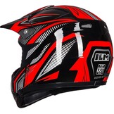ILM kinderen Motocross Dirt Bike Motorhelm met Goggle Handschoenen ATV Off Road ECE B07,Rood Zwart,M