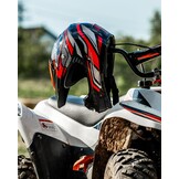 ILM kinderen Motocross Dirt Bike Motorhelm met Goggle Handschoenen ATV Off Road ECE B07,Rood Zwart,M