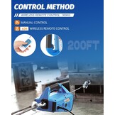 NEWTRY Elektrische takel met draadloze afstandsbediening, kabelafstandsbediening, 1500 W elektrische lier overbelastingsbeveiliging, maximale belasting 300 kg