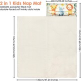 Slaapzak voor jongens meisjes, dutje mat voor kinderen met afneembaar kussen, warme peuter slaapzak voor slaapkamer kinderdagverblijf kleuterschool, cadeau voor verjaardag Kerstmis
