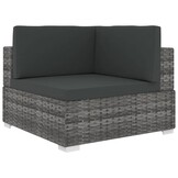 vidaXL Hoekbank Poly Rattan Grijs - 73% Korting