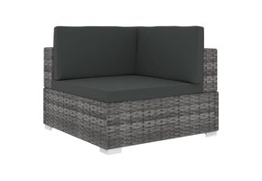 VidaXL Hoekbank Poly Rattan Grijs 54% Korting