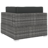 vidaXL Hoekbank Poly Rattan Grijs - 73% Korting