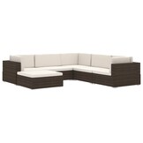 vidaXL Hoekbank Poly Rattan Grijs - 73% Korting