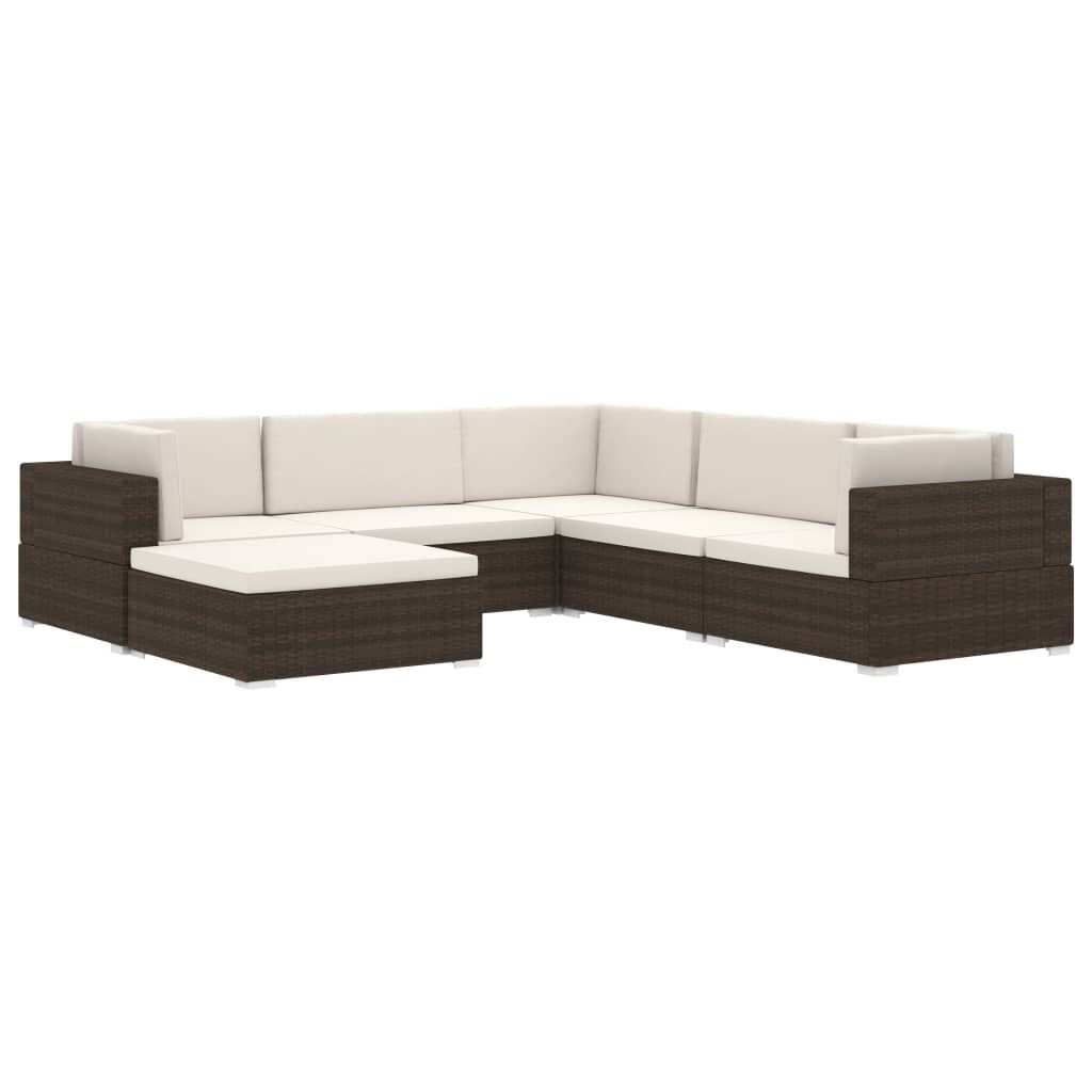 vidaXL Hoekbank Poly Rattan Grijs - 73% Korting