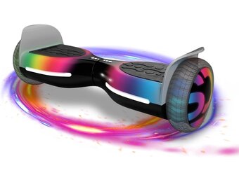 Lexgo PHANTOM Hoverboard voor kinderen, elektrisch overboord met stalen frame, 6,5 inch wielen en 2 borstelloze motoren vanaf 250 W, hoverboard voor kinderen met snelheden tot 12 km/u en een bereik