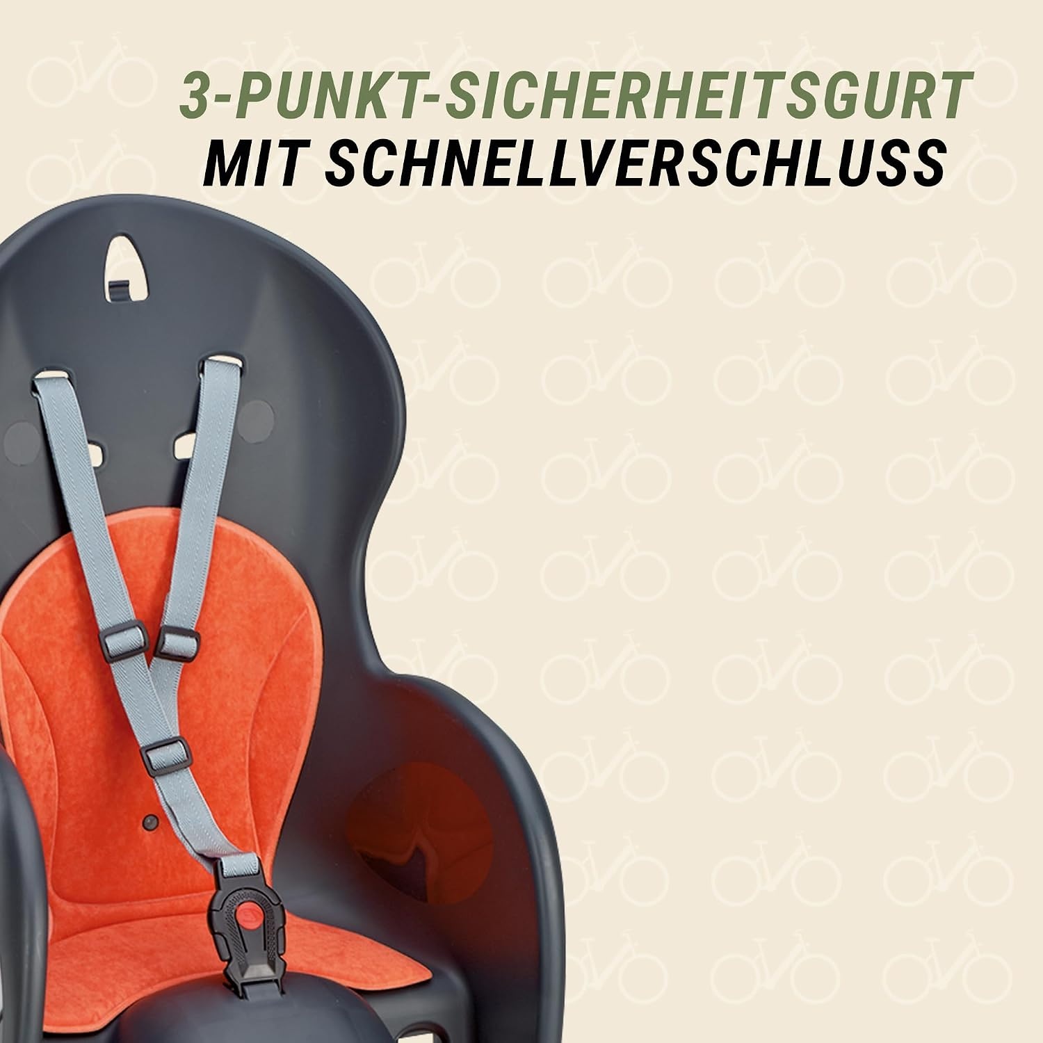 Prophete Veiligheidszitje voor bakwaren Kinderzitje, grijs-oranje, M EU