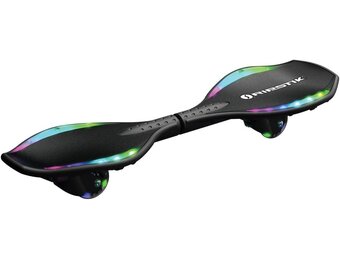 Razor Ripster Lightshow Waveboard - Zwenkbaar Board voor Kinderen 8+ met 360° Besturing, Motion Activated Light Up Deck, 5 Licht Modi, Anti-Slip, Compact & Lichtgewicht 2 Wiel Board - Zwart
