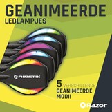 Razor Ripster Lightshow Waveboard - Zwenkbaar Board voor Kinderen 8+ met 360° Besturing, Motion Activated Light Up Deck, 5 Licht Modi, Anti-Slip, Compact & Lichtgewicht 2 Wiel Board - Zwart
