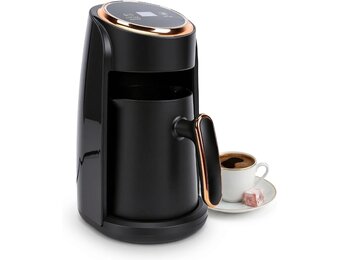 Turkish Coffee Maker, Automatic Turk Kahve Makinesi with 600W Steam System and Automatic Shut-Off, Perfect for 3-5 Cups Perfect Turk Kahve