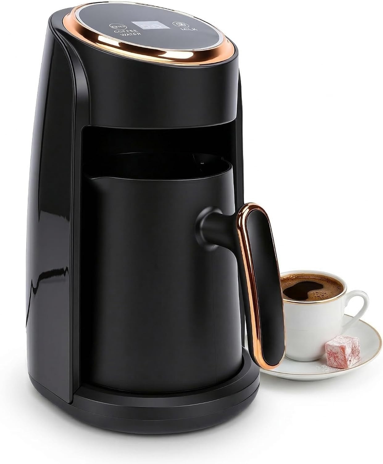 Turkish Coffee Maker, Automatic Turk Kahve Makinesi with 600W Steam System and Automatic Shut-Off, Perfect for 3-5 Cups Perfect Turk Kahve