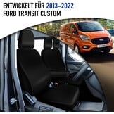 8-delige Stoelhoezenset Ford Transit Custom 2013-2022 Zwart - Waterdicht & Duurzaam (56% Korting)