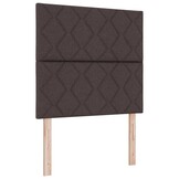 vidaXL Donkerbruin Stoffen Hoofdbord Geometric 100 cm - 79% Korting!