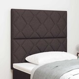 vidaXL Donkerbruin Stoffen Hoofdbord Geometric 100 cm - 79% Korting!
