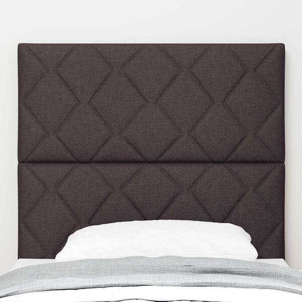 vidaXL Donkerbruin Stoffen Hoofdbord Geometric 100 cm - 79% Korting!