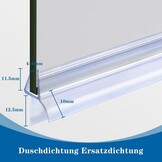 Douchedeur Afdichting 2x 80cm (4-6mm glas) - Transparant PVC