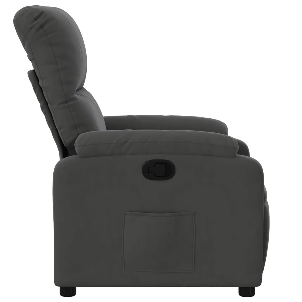Verstelbare Fauteuil Microvezelstof Donkergrijs - 88% Korting