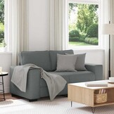 vidaXL 2-zitsbank 160x77x82 cm stof donkergrijs
