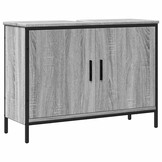 vidaXL Wastafelkast 80x30x60 cm bewerkt hout grijs sonoma eikenkleurig