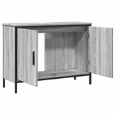 vidaXL Wastafelkast 80x30x60 cm bewerkt hout grijs sonoma eikenkleurig