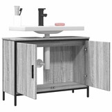 vidaXL Wastafelkast 80x30x60 cm bewerkt hout grijs sonoma eikenkleurig