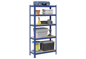 Blauw Opbergrek 5-laags Staal & Hout - 34% Korting!
