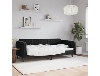 vidaXL Slaapbank 90x200 cm fluweel zwart