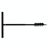 Grondboor met handvat en schroefkop (dubbele schroef) 80 mm (zwart)