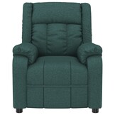 vidaXL Fauteuil verstelbaar stof donkergroen