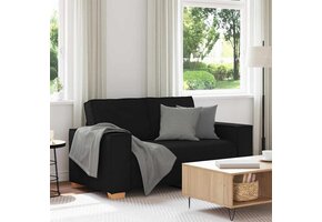 vidaXL 2-zitsbank Zwart 160cm - 30% Korting!