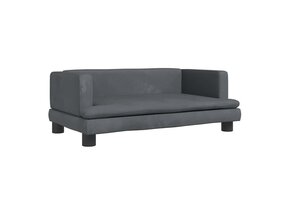 Donkergrijze fluwelen kinderbank 80 cm - 52% korting!