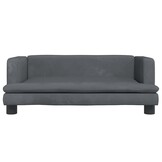 VidaXL Kinderbank Fluweel Donkergrijs - 60% Korting!