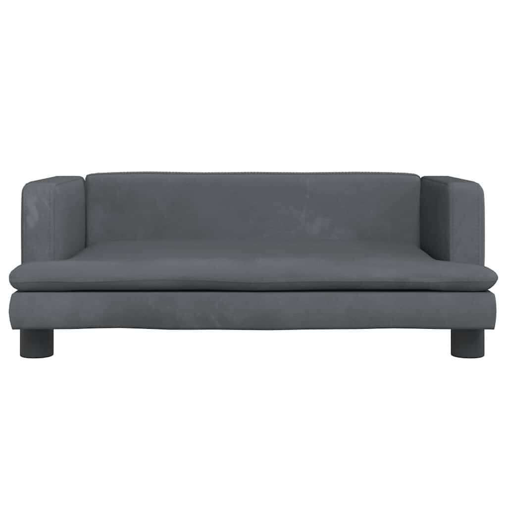 VidaXL Kinderbank Fluweel Donkergrijs - 60% Korting!