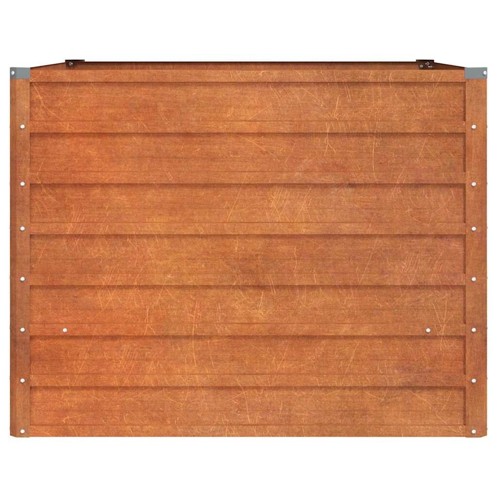 Verhoogde Plantenbak 100x100x77 cm Cortenstaal - 34% Korting