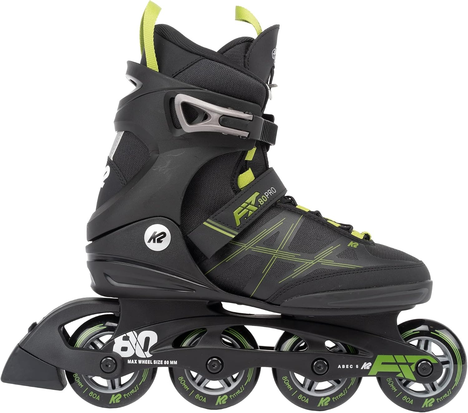 Heren Inline Skates K2 F.I.T. 80 Pro Zwart - 35% Korting