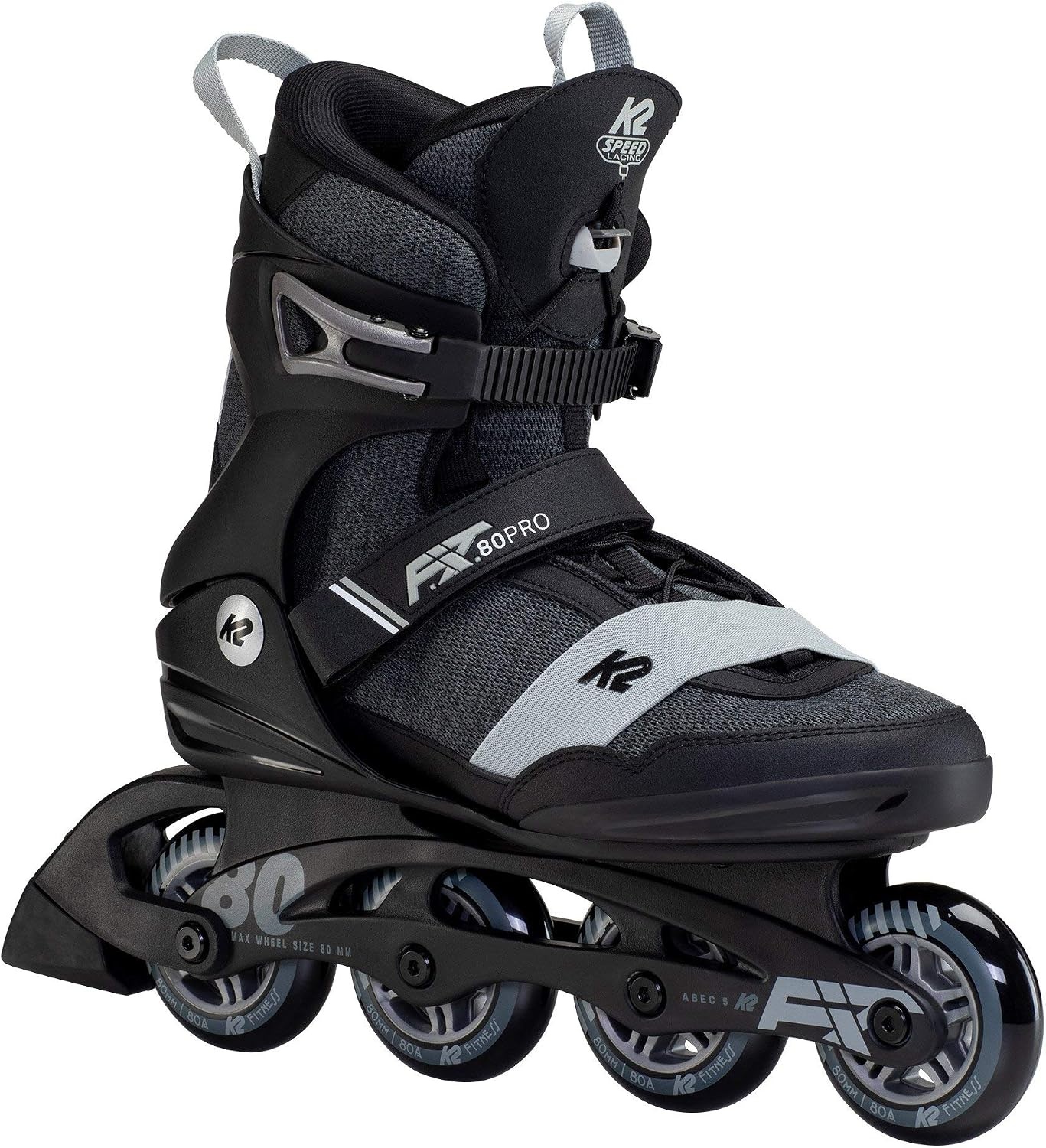Heren Inline Skates K2 F.I.T. 80 Pro Zwart - 35% Korting