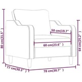 vidaXL Driezitsbank 180 cm Stof Zwart - 81% Korting