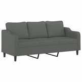 VidaXL 3-zitsbank 180 cm stof donkergrijs - 35% Korting!