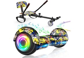 Zelfbalancerend Hoverboard met Zitje | 6.5" | Bluetooth & LED | 41% Korting