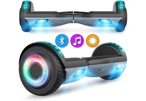 Zelfbalancerend Hoverboard 6.5" - Bluetooth & LED - Grijs/Zwart - 35% Korting