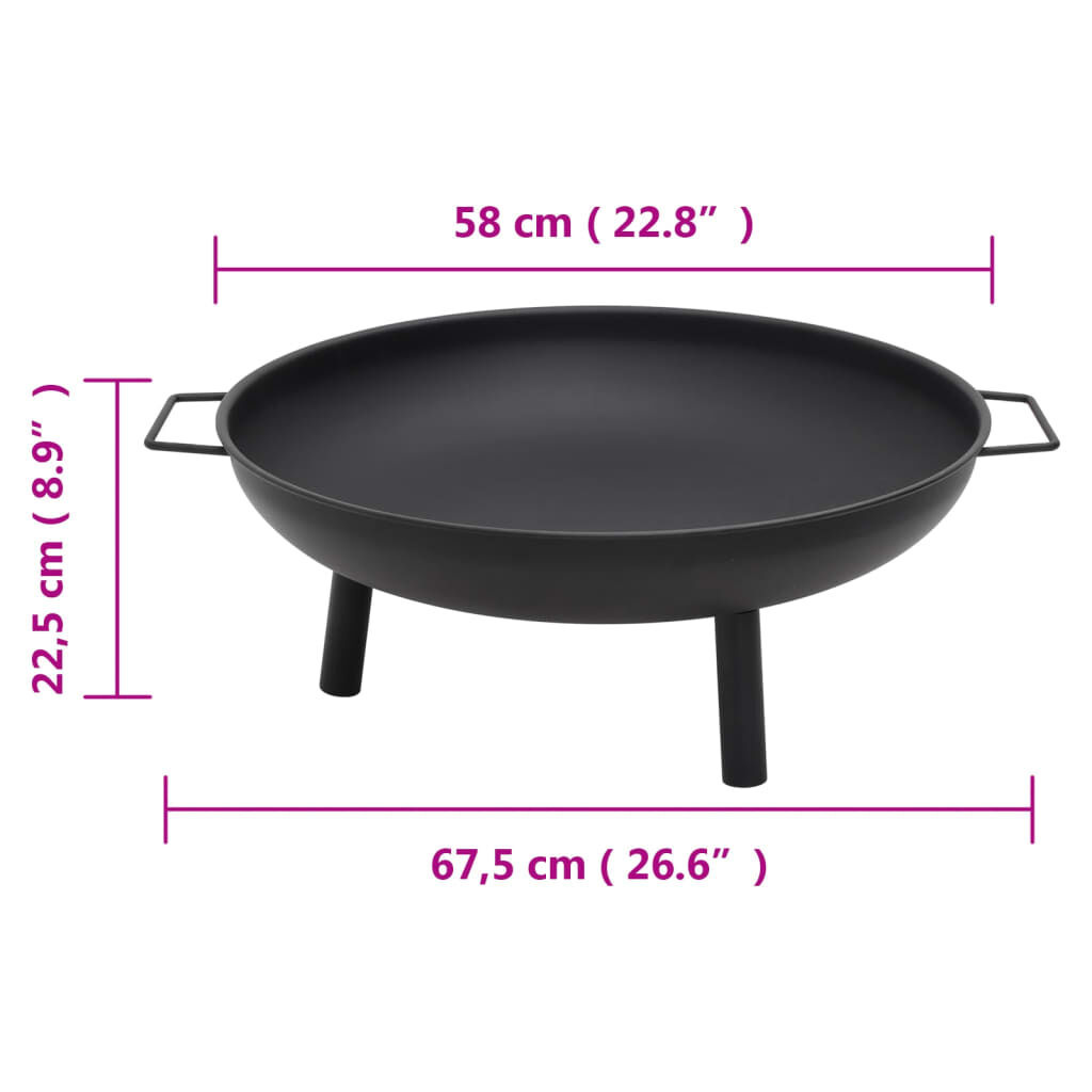 vidaXL Vuurplaats Staal Zwart - 34% Korting