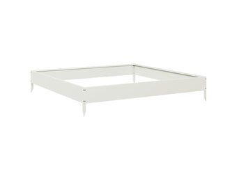 Verhoogde Plantenbak Staal Wit 100x100x18,5 cm - 33% Korting