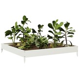 Plantenbak Verhoogd Staal Wit 100x100x18,5 cm - 58% Korting!
